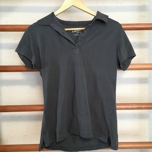 Gray polo tee Lands End